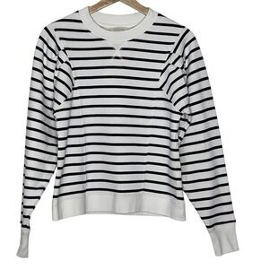 SEZANE STRIPED ORGANIC COTTON SWEATSHIRT‎ SIZE XS NWT